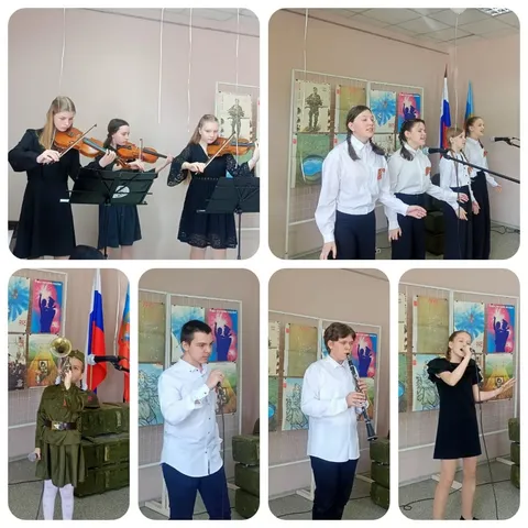Коллаж: скрипачи и вокалисты